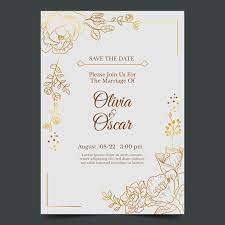 Gold invitations